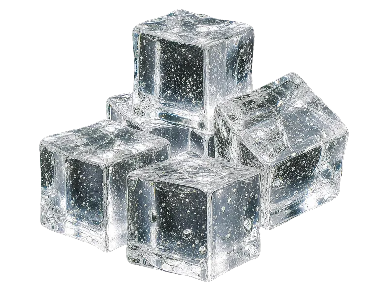 Large cube ice produced by KAISON large cube ice machines