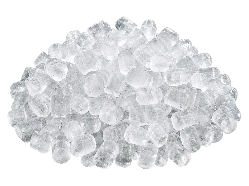 Nugget ice produced by KAISON nugget ice machines