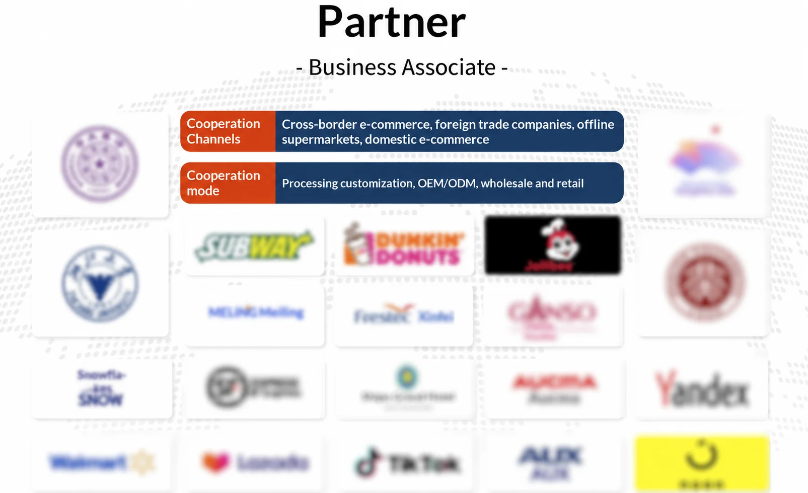Logos of appliance brands, universities, and hospitality organizations that have cooperated with KAISON