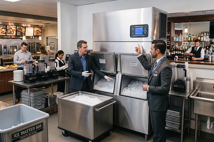 Hotel ice machine on a guest floor