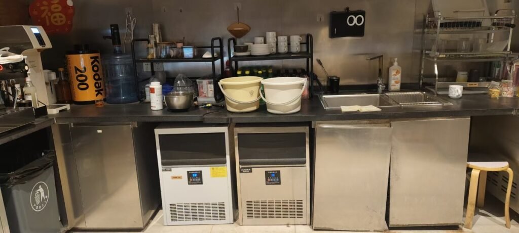 Commercial ice machines in daily use at a customer site