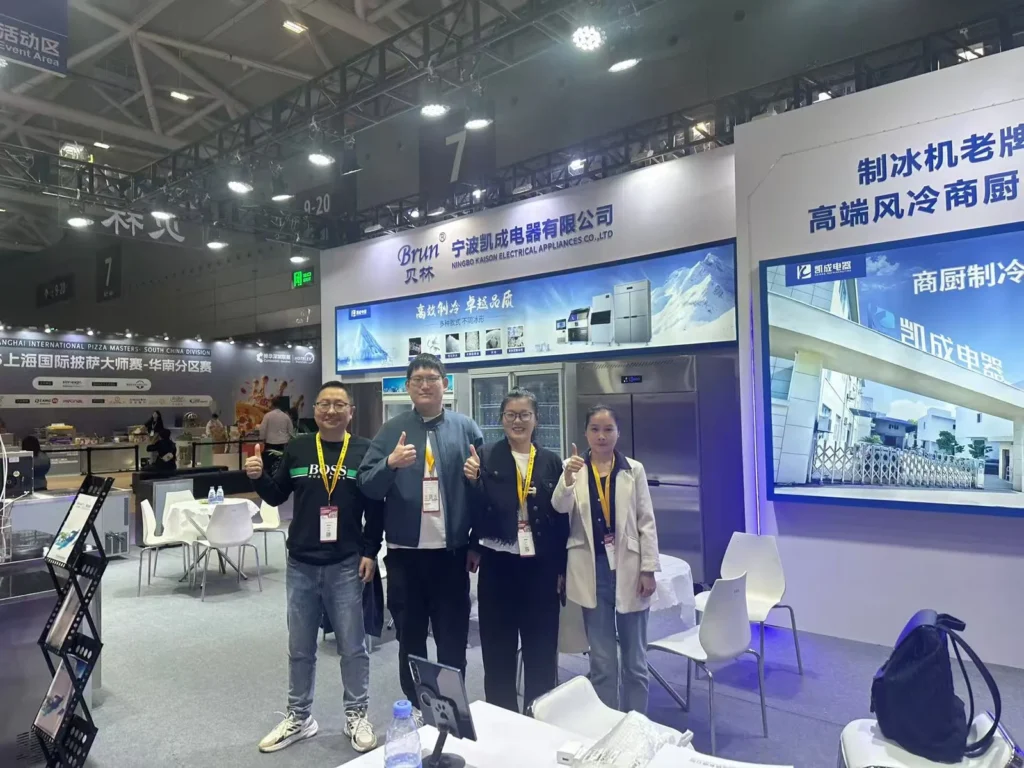 The KAISON sales and engineering team at Booth 7E31, HOTELEX Shenzhen 2024